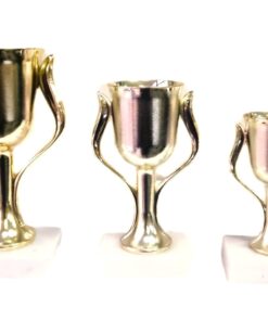 Gold Tulip Cup Trophies - Set of 3