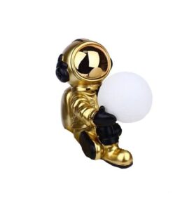 Golden Astronaut Decorative Lamp