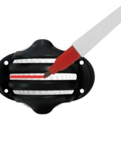 Golf Ball Marker Triple Track Golf Ball Line Marker with pen - Black