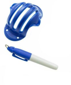 Golf Ball Marker Triple Track Golf Ball Line Marker with pen - Blue