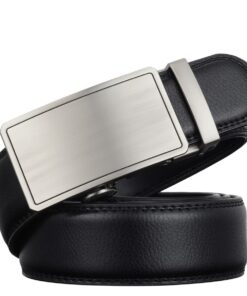 Golf Belt Brushed Border Black