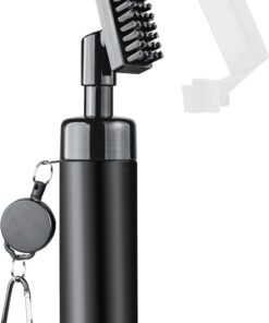 Golf Club Cleaning Brush with Spray and Retractable Clip