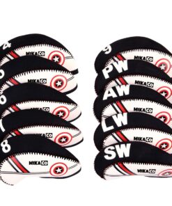Golf Club Iron Head Protective Covers 10 Pieces - White
