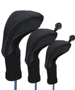 Golf Head Covers 3 Piece - Black