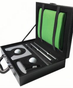 Golf Putting Practice Set Cowhide Box