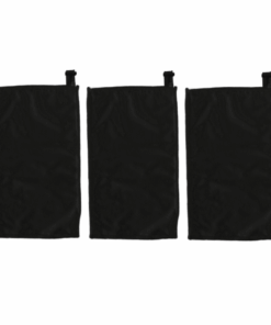 Golf Towels - 500mm x 300mm - Microfiber - 3's - Black