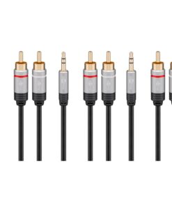 Goobay 3.5mm Jack to RCA Audio Adapter Cable (5 Pack)