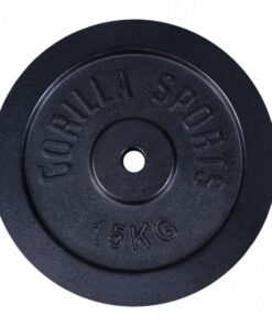 GORILLA SPORTS SA - Cast Iron Weight Plate 15KG - Black