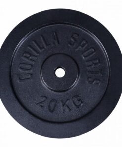 GORILLA SPORTS SA - Cast Iron Weight Plate 20KG Black