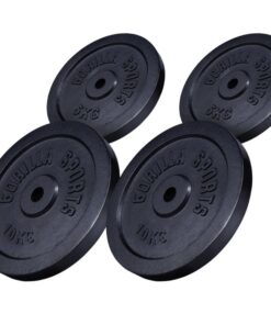 GORILLA SPORTS SA - Cast Iron Weight Plate 30KG Set - Black
