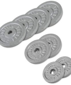 GORILLA SPORTS SA - Cast Iron Weight Plate Set - 2x 1.25KG 2x 2.5KG 4x 5KG