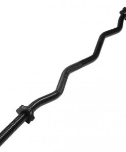 Gorilla Sports Sa - EZ Curl Bar With Spinlock Star Collars 120cm - Black