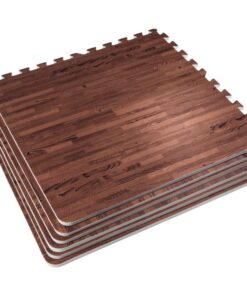 GORILLA SPORTS SA - Floor Mat Set - Dark Wood Effect - Dark Wood Effect