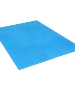 GORILLA SPORTS SA - Floor Protection Mat Set - 6 Mats and 12 Edges - Blue