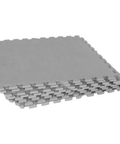 GORILLA SPORTS SA - Floor Protection Mat Set - 8 Mats - Grey