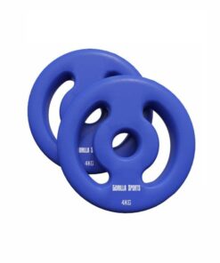GORILLA SPORTS SA - Neoprene Plate Set 8 kg (2x 4 kg) - Dark Blue
