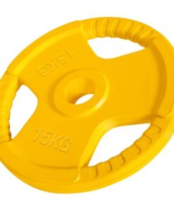 GORILLA SPORTS SA - Olympic Rubber-Coated Tri Grip Weight Plate 15KG