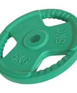 GORILLA SPORTS SA - Rubber-Coated Weight Plate with Grip 5KG - 5.0 kg