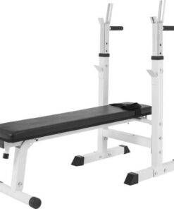 GORILLA SPORTS SA - Weight Bench with Adjustable Barbell Rack