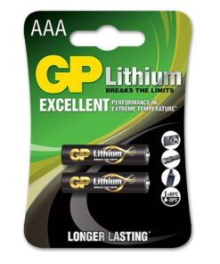 GP Lithium AAA 1.5V Card of 2