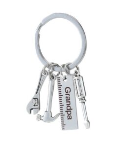 Grandpa & Tools Key Ring/ Key Chain Gift/ Fathers Day Present Grandparents