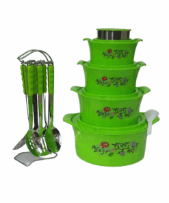 Green 5 Piece Insulated Casserole & 6 Pieces Serving Set