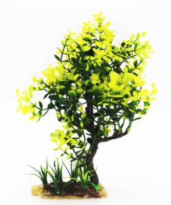 Green and Yellow Artificial Aquarium Plant - 22cm High