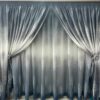 Grey And White Theme Curtain & Lace Taped (W500cm L-250cm)