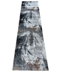 Grey, Brown Modern Contemporary Runner Rug - 300 x 80 cm