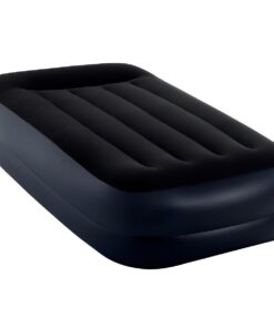 Grey Intex Delux Dura Beam Plus Fibre-Tech Standard and Pillow Rest Airbed
