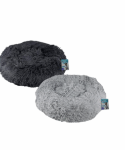 Grey Pet Bed Round Snuggle 48cm Diameter