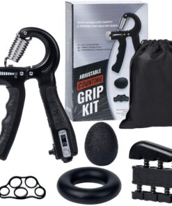 Grip Strength Trainer Workout Kit Grip Training Kit (5 Pack) - Black