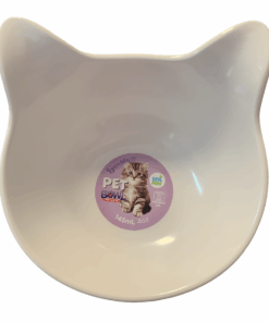 Grovida Cat Ears Shape Melamine Pet Bowl (145ml) - White