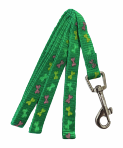 Grovida Pet Lead - Dog Bone Print (1.2m) - Green