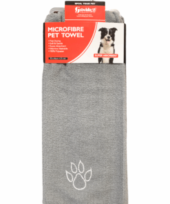 Grovida Pet Towel Microfibre (92cm x 46cm) - Grey