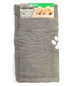 Grovida Soft Cosy Fleece Pet Paw Mat Blanket (58cmx50cm) - Grey - Grey