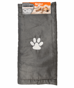 Grovida Soft Cosy Fleece Pet Paw Mat Blanket (90cm x 60cm) Grey