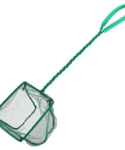 GS Aquarium Fine Nylon Fishing Net with Plastic Handle 12 Inch - Green