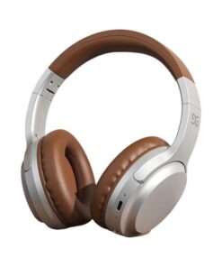 GU201 - Wireless Retro Headphones With 360 Panaromic Sound - Brown/Silver