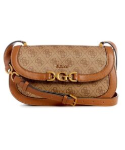 Guess Dagan Crossbody Flap - Women - Latte logo