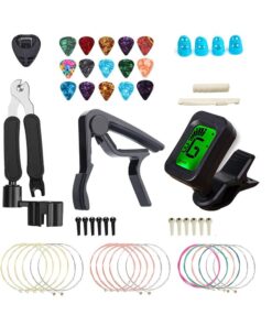 Guitar Accessories Kit with Guitar Tuner Guitar Capo Guitar Picks