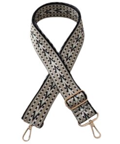 Guitar Style Adjustable Bag Strap - Black & Tan