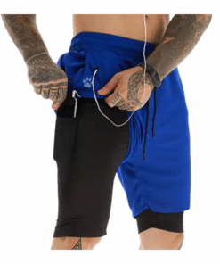 GYMPANTHER Dynamic Duo Training Shorts - Blue - S