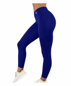 GYMPANTHER Sexy Stretchy Sportswear Leggings with Phone Pocket - Royal Blue - S