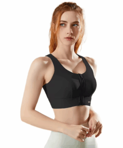 GYMPANTHER Women's Front Zip-Up Sports Bra