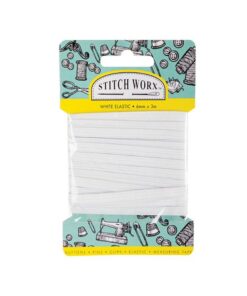 Haberdashery - Elastic - White - 6mm x 3m - 30 Pack