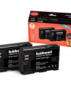 Hahnel HL-E6 Lithium Ion Canon Camera Battery (LP-E6) Twin Pack