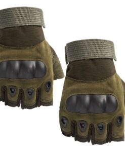 Half-finger Gloves Outdoor Sports Equipment Strike Hard Knuckle Tactical - Green - XL
