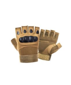 Half Finger Tactical Gloves - Brown