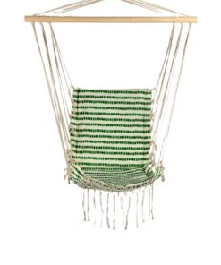 Hammock Tassle Swing Chair L50x W50x H100 cm - Green, White
